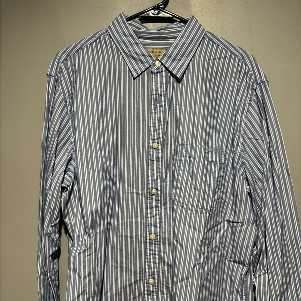 Sonoma Blue Casual Button Down Shirt